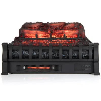 Hivvago 23 Inch Infrared Quartz Electric Fireplace Pinewood Log Heater With Adjustable Flame