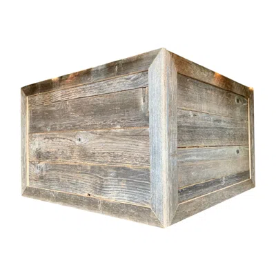 HIVVAGO 23" NATURAL WEATHERED GRAY PLANK CHRISTMAS TREE COLLAR