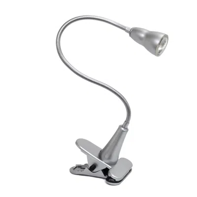 Hivvago 23" Silver Swing Arm Table Lamp In Gray