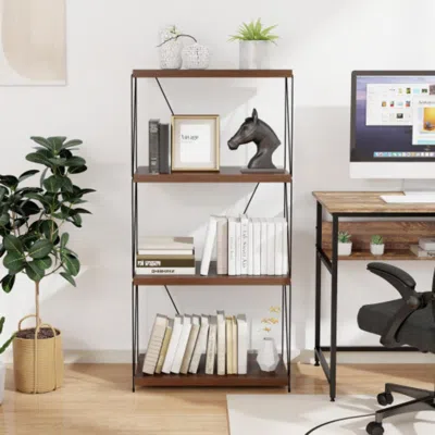Hivvago 2/3/4/5-tier Multipurpose Display Rack With Metal Frame-4-tier