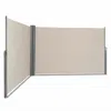 Hivvago 237 X 71 Inch Patio Retractable Double Folding Side Awning Screen Divider