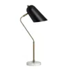 Hivvago 24" Antiqued Brass Metal Table Lamp In Black