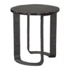 Hivvago 24" Black Aluminum Pedestal End Table In Black