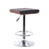 Hivvago 24" Black And Silver Iron Backless Adjustable Height Bar Chair In Blue