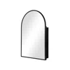 Hivvago 24" Black Arch Metal Framed Mirror Set In Black