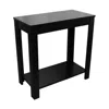 Hivvago 24" Black End Table With Shelf In Multi