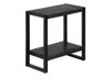 Hivvago 24" Black End Table With Shelf In Black