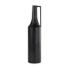 Hivvago 24" Black Metal Jug Vase In Black