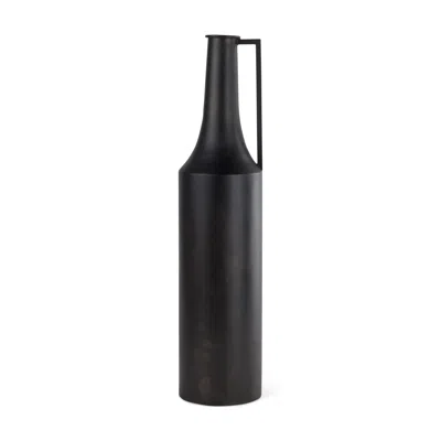 Hivvago 24" Black Metal Jug Vase