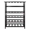 Hivvago 24-bottle Wine Rack Espresso