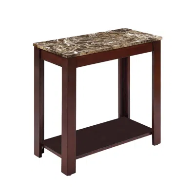 Hivvago 24" Brown End Table With Shelf