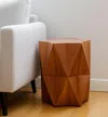 Hivvago 24" Brown Solid Wood End Table In Brown