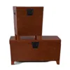 Hivvago 24" Brown Solid Wood Square End Table In Brown