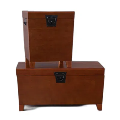 Hivvago 24" Brown Solid Wood Square End Table