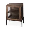 Hivvago 24" Brown Solid Wood Square End Table