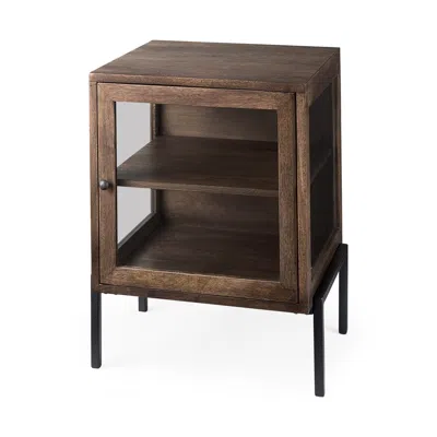 Hivvago 24" Brown Solid Wood Square End Table