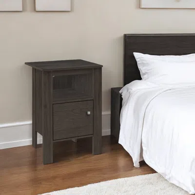 Hivvago 24" Brown Wood Nightstand