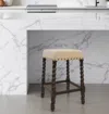 Hivvago 24" Cream And Espresso Solid Wood Backless Counter Height Bar Chair In Multi