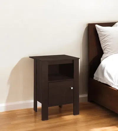 Hivvago 24" Espresso Wood Nightstand In Brown