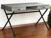 Hivvago 24" Gray And Black Computer Desk With Two Drawers In Gray