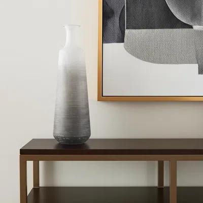 Hivvago 24" Gray Tulip Metal Table Vase