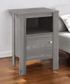 Hivvago 24" Gray Wood End Table With Shelf In Gray