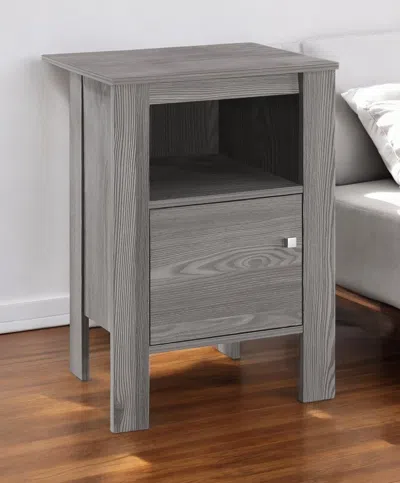 Hivvago 24" Gray Wood End Table With Shelf