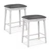 Hivvago 24 Inch Bar Stool Set Of 2 With Padded Seat Cushions And Wood Legs-24 Inches