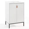 Hivvago 24 Inch Bathroom Vanity With Sink Combo And Adjustable Shelf-white