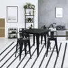 Hivvago 24 Inch Set Of 4 Cafe Side Chairs With Rubber Feet And Removable Back-black
