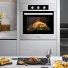 Hivvago 24 Inch Single Wall Oven 2.47cu. Ft With 5 Cooking Modes-silver