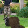 Hivvago 24 Inches Peat Moss Spreader With Upgrade Side Latches And U-shape Handle-green