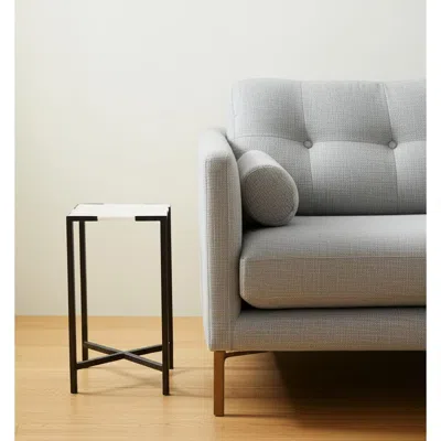 Hivvago 24" Marble End Table In Black
