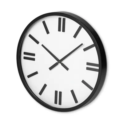 Hivvago 24" Round Large Modern Wall Clock With White Face And Non-numarical Number