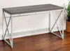 Hivvago 24" Taupe And Silver Computer Desk In White