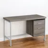 Hivvago 24" Taupe And Silver Computer Desk With Two Drawers In Gray