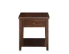 Hivvago 24" Walnut Manufactured Wood Rectangular End Table With Drawer And Shelf In Brown