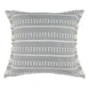 Hivvago 24" X 24" Blue Zippered Coastal Indoor Outdoor Throw Pillow In Gray