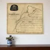 Hivvago 24" X 28" Map Of Kentucky Mammoth Cave Vintage Poster Wall Art In Neutral