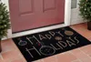 Hivvago 24" X 36" Black And Natural Coir Happy Holidays Outdoor Christmas Door Mat In Black