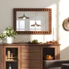 Hivvago 24 X 36 Inches Rustic Wall Mirror With Solid Wood Frame For Living Room Bedroom-brown