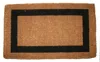 Hivvago 22" X 36" Brown And Black Coir Outdoor Door Mat In Brown