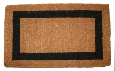 HIVVAGO 24" X 48" BROWN AND BLACK COIR OUTDOOR DOOR MAT