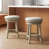 Hivvago 24/26 Inches Swivel Bar Stools Set Of 2 Wth Wooden Frame-24 Inches