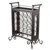 Hivvago 25-bottle Wine Rack Removable Tray Antique Bronze