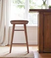 Hivvago 25" Brown Manufactured Wood Backless Counter Height Bar Chair In Brown