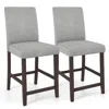 Hivvago 25 Inch Counter Height Set Of 2 Bar Stools-gray