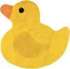 Hivvago 25" Yellow Cotton Rubber Duckie Youthful Bath Rug In Yellow