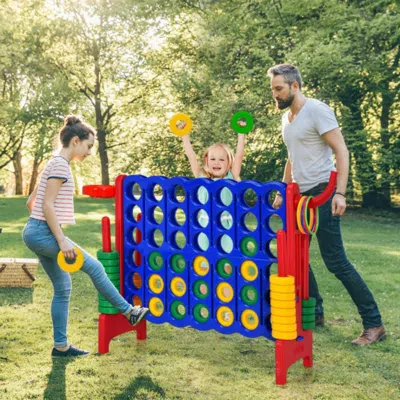 Hivvago 2.5ft 4-to-score Giant Game Set-blue