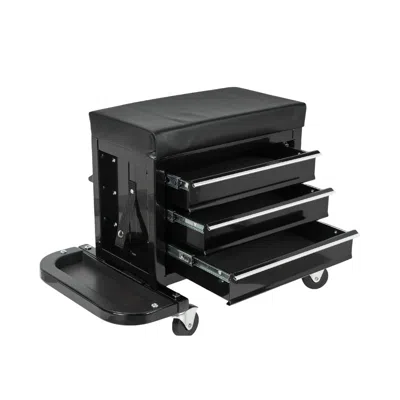 Hivvago 26" Black Multi-tier Steel Tool Chest With Lid